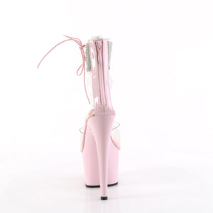 PLEASER ADORE-724RS BABY PINK 7 INCH HIGH HEEL PLATFORM SHOES SIZE 8 USA