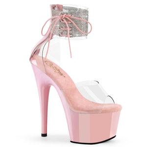 PLEASER ADORE-724RS BABY PINK 7 INCH HIGH HEEL PLATFORM SHOES SIZE 8 USA