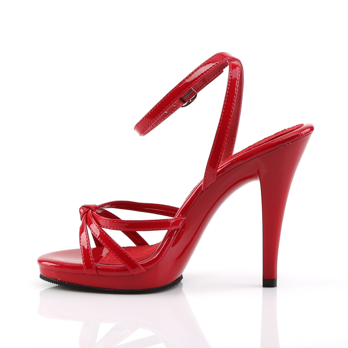 FABULICIOUS FLAIR-436 RED STRAPPY 4.5 INCH HIGH HEEL SHOES SIZE 7