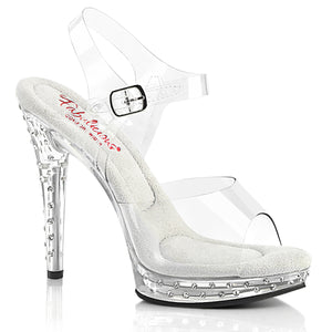 FABULICIOUS GLORY-508SDT CLEAR BODY FITNESS 5 INCH HIGH HEEL SHOES