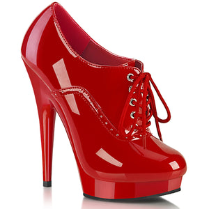 FABULICIOUS SULTRY-660 RED OXFORD 6 INCH HIGH HEEL SHOES SIZE 7